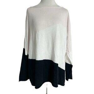 PLANET Size OS  Top Blouse Lagenlook Abstract Colorblock Lauran Grossman